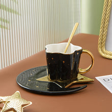 Load image into Gallery viewer, Ceramic Star Moon Coffee Cup And Saucer
